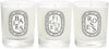 Diptyque مجموعة شموع معطرة (Baies, Figuier) طقم احتفالي ٣ × ٧٠ جم