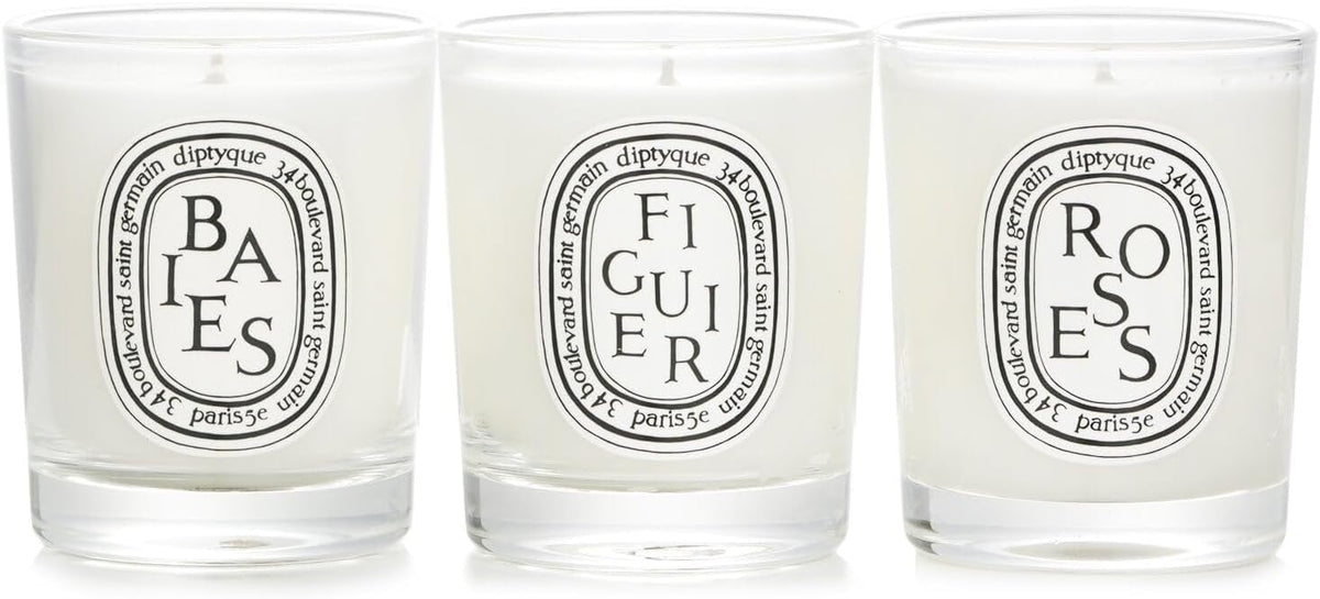 Diptyque Baies & Figuier Scented Candle Gift Set (3 x 70g) - Festive Fragrance Trio