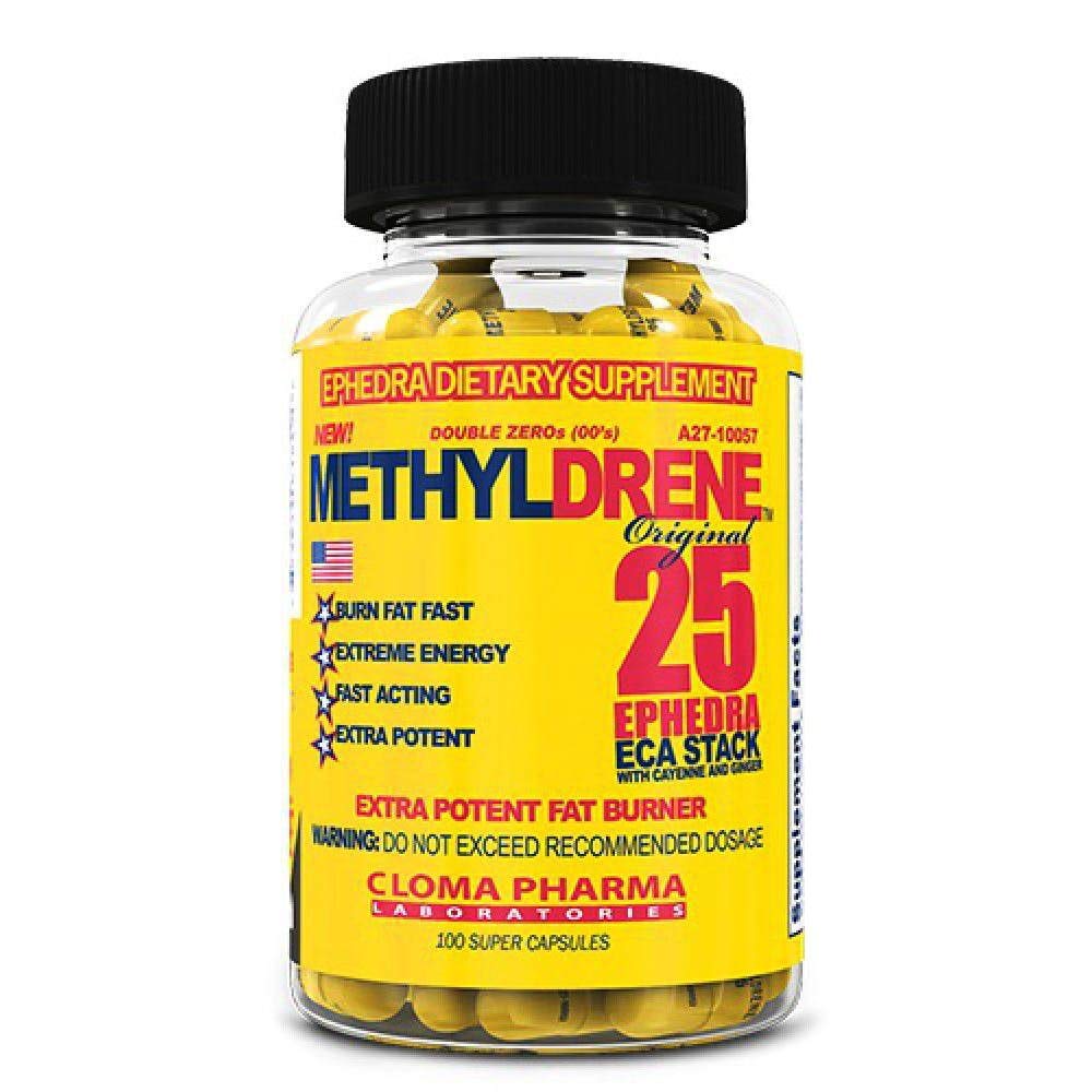 Cloma Pharma Methyldrene 25 Ephedra Extract - Potent Energy & Weight Management Support, 100 Capsules