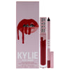 Kylie Cosmetics Matte Lip Kit - 402 Mary Jo K for Women - 2 Pc Set with Matte Liquid Lipstick & Lip Liner