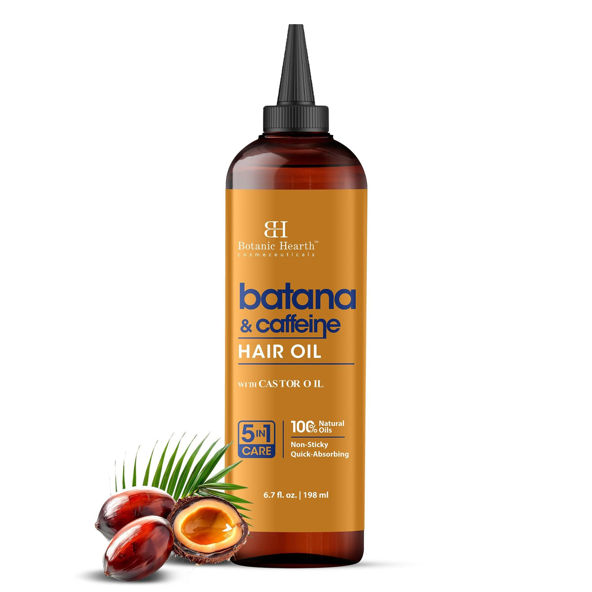 Botanic Hearth Batana & Caffeine Hair Oil - 6.7 fl oz for Fuller, Healthier Hair