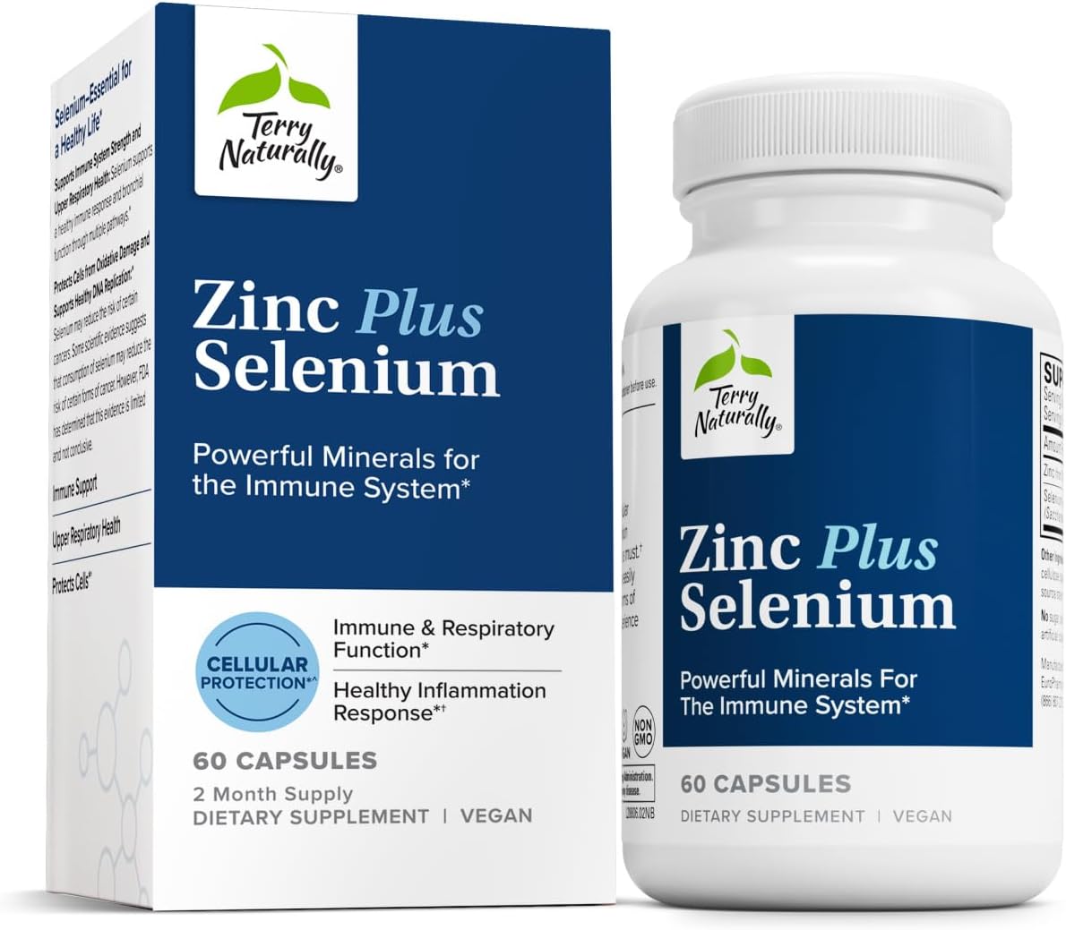 Zinc Plus Selenium - Immune & Cellular Support (60 Capsules)