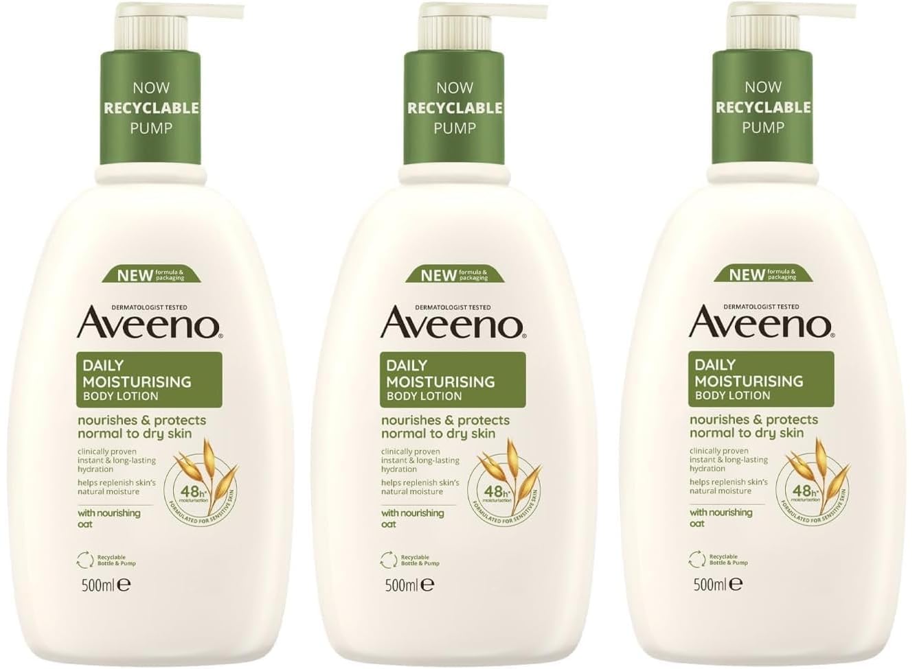 Aveeno Daily Moisturizing Body Lotion Bundle (3 x 500ml)