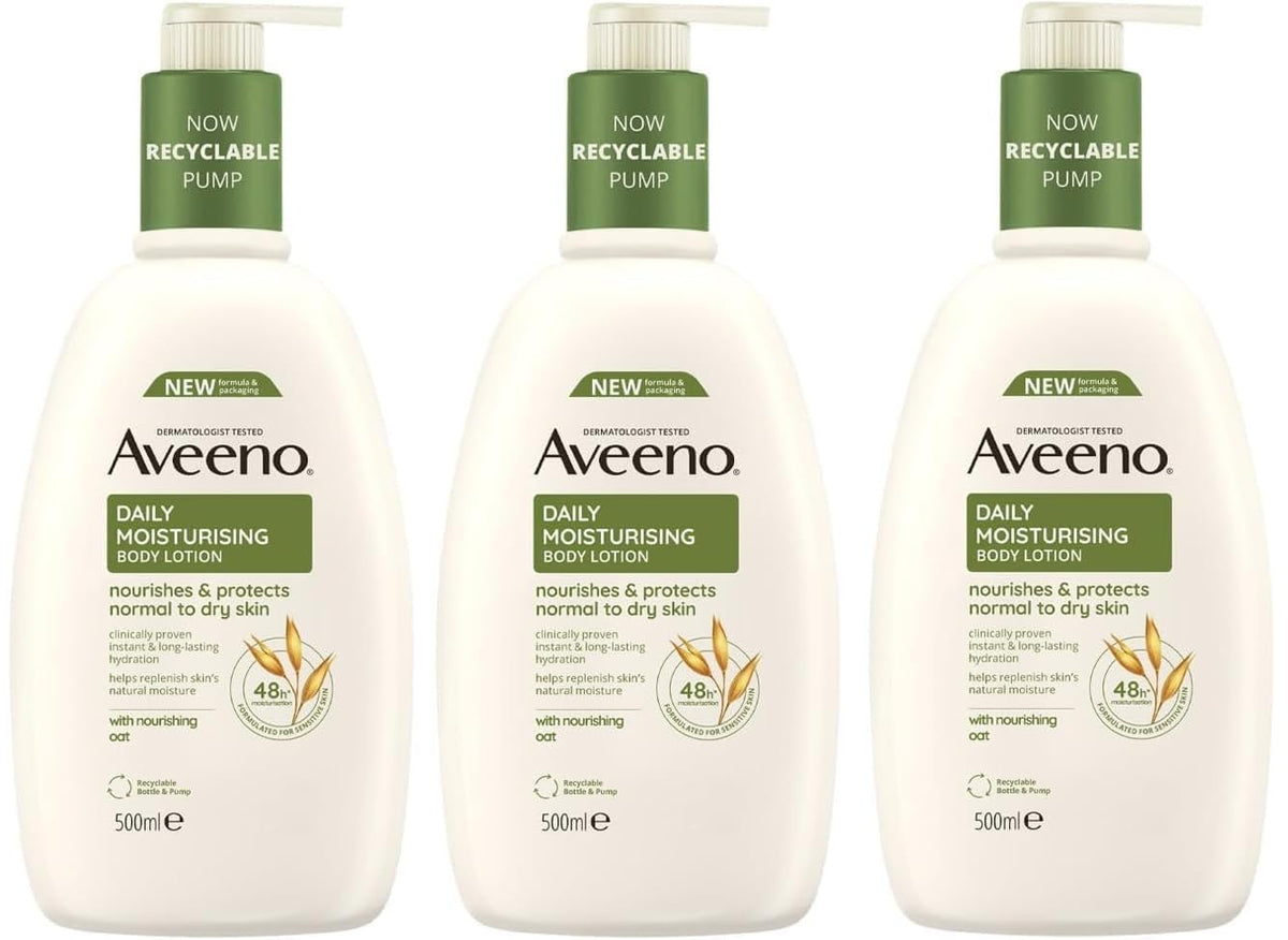 Aveeno Daily Moisturizing Body Lotion Bundle (3 x 500ml)