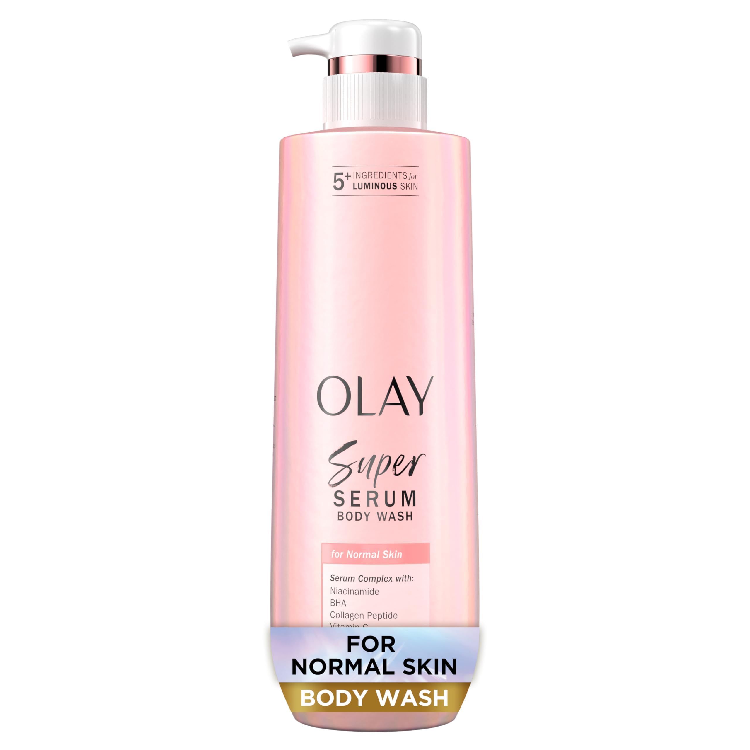 Olay Super Serum Body Wash for Normal Skin - 24hr Hydration & Brightening - 18.5 fl oz