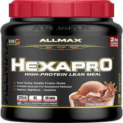 ALLMAX، Hexapro™، وجبة خالية من الدهون عالية البروتين، زبدة الفول السوداني بالشوكولاتة، 5 أرطال (2.27 كجم)