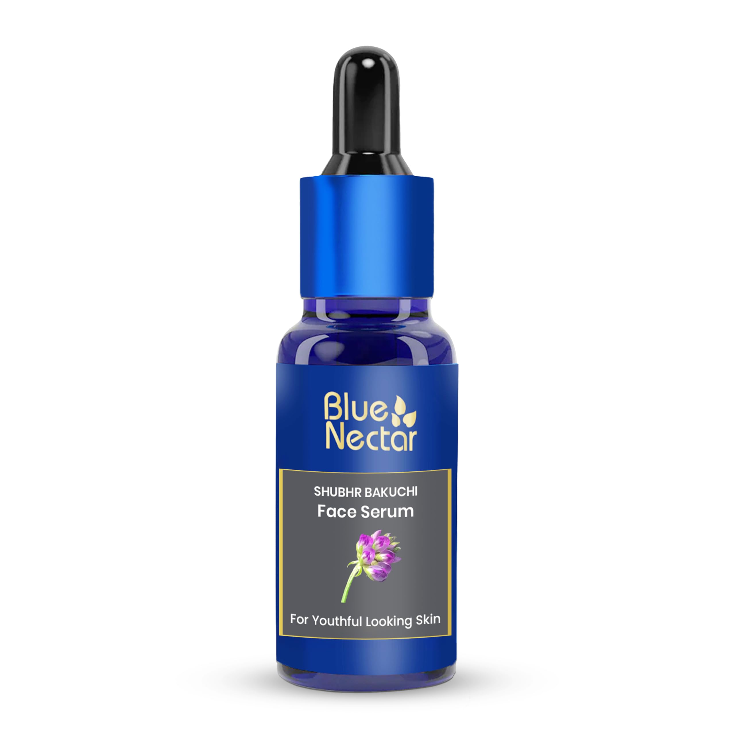Blue Nectar Bakuchi Serum - Anti-Aging Retinol Alternative for Fine Lines & Wrinkles - Plant-Based Oil-Free Moisturizer Face Serum - 30ml
