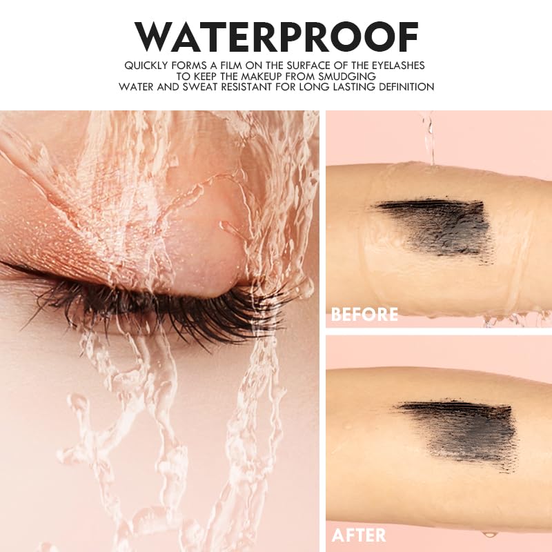SKY-TOUCH Waterproof Mascara - Volumizing & Lengthening - Black - Long Lasting