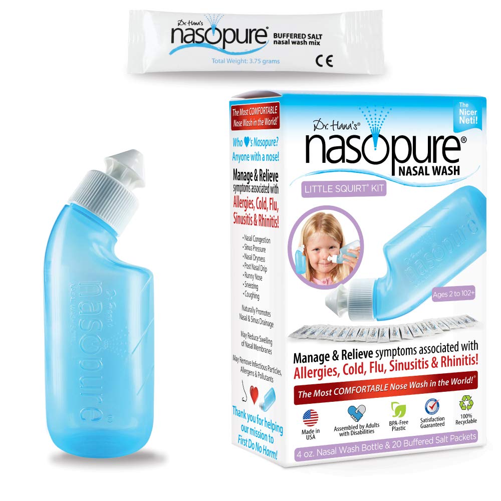 Nasopure Little Squirt Nasal Wash System Kit for Kids & Adults