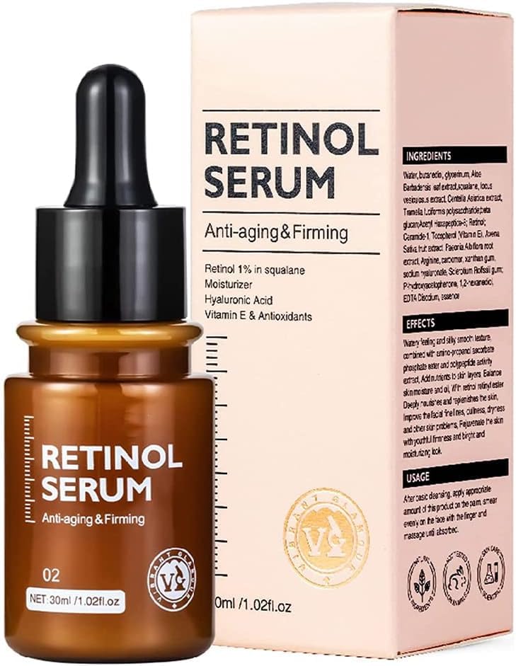Goreem Retinol Face Serum - Anti-Aging Firming & Moisturizing Treatment for Fine Lines - 30ml