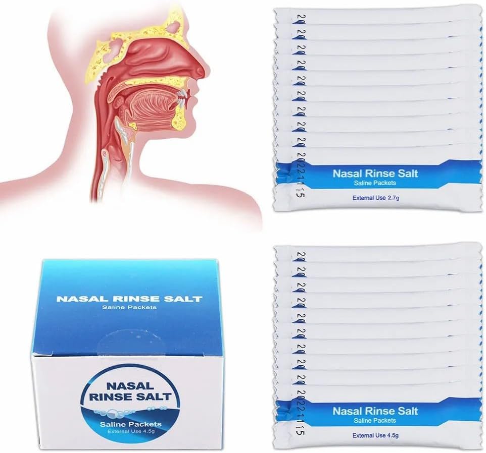 Nose Cleaner Salt Nasal Wash Rinse Mix (1 Box / 30 Packs x 2.7g) - Rhinitis Relief & HealthCare