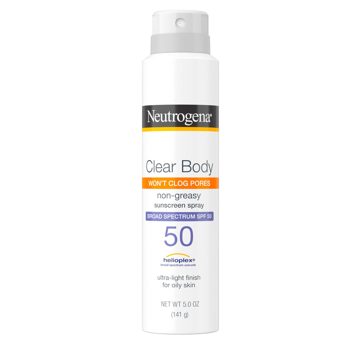 Neutrogena Clear Body SPF 50 Sunscreen Spray - Non-Greasy, Broad Spectrum, Oxybenzone-Free, 5 oz