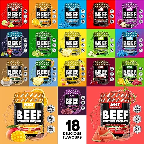 NXT Nutrition Beef Protein Isolate 540g Apple & Blackcurrant - High Protein Dairy-Free