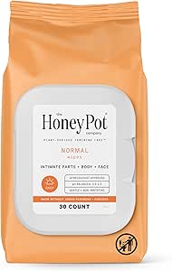The Honey Pot Company - Feminine Wipes - Daily PH Balancing, Fragrance & Sulfate Free Wipes for Intimate Parts, Body, or Face - Feminine Products - Normal 30 ct.