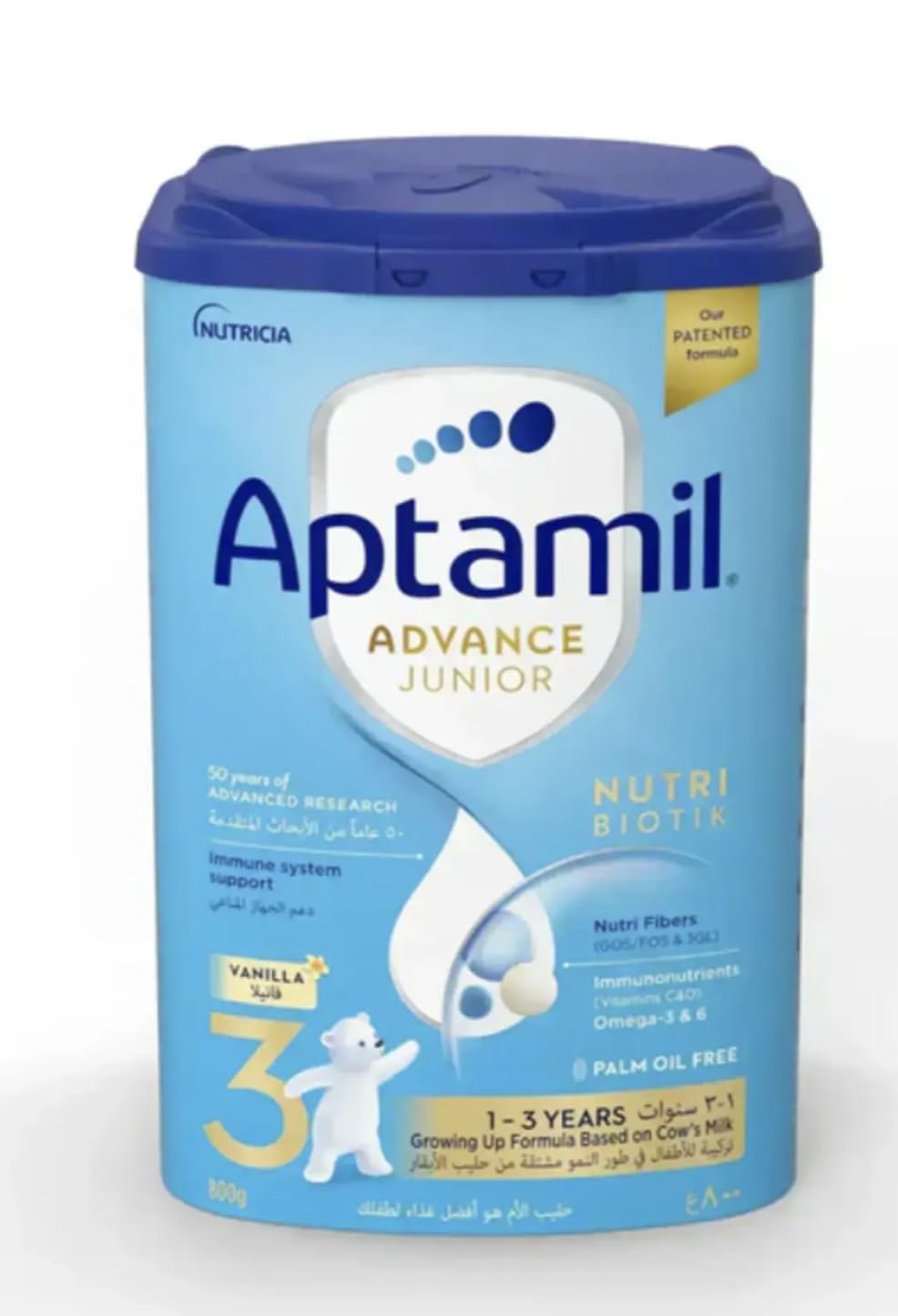 Aptamil No. 3 Growing Up Milk Powder, 800g - For Toddlers 1-3 Years