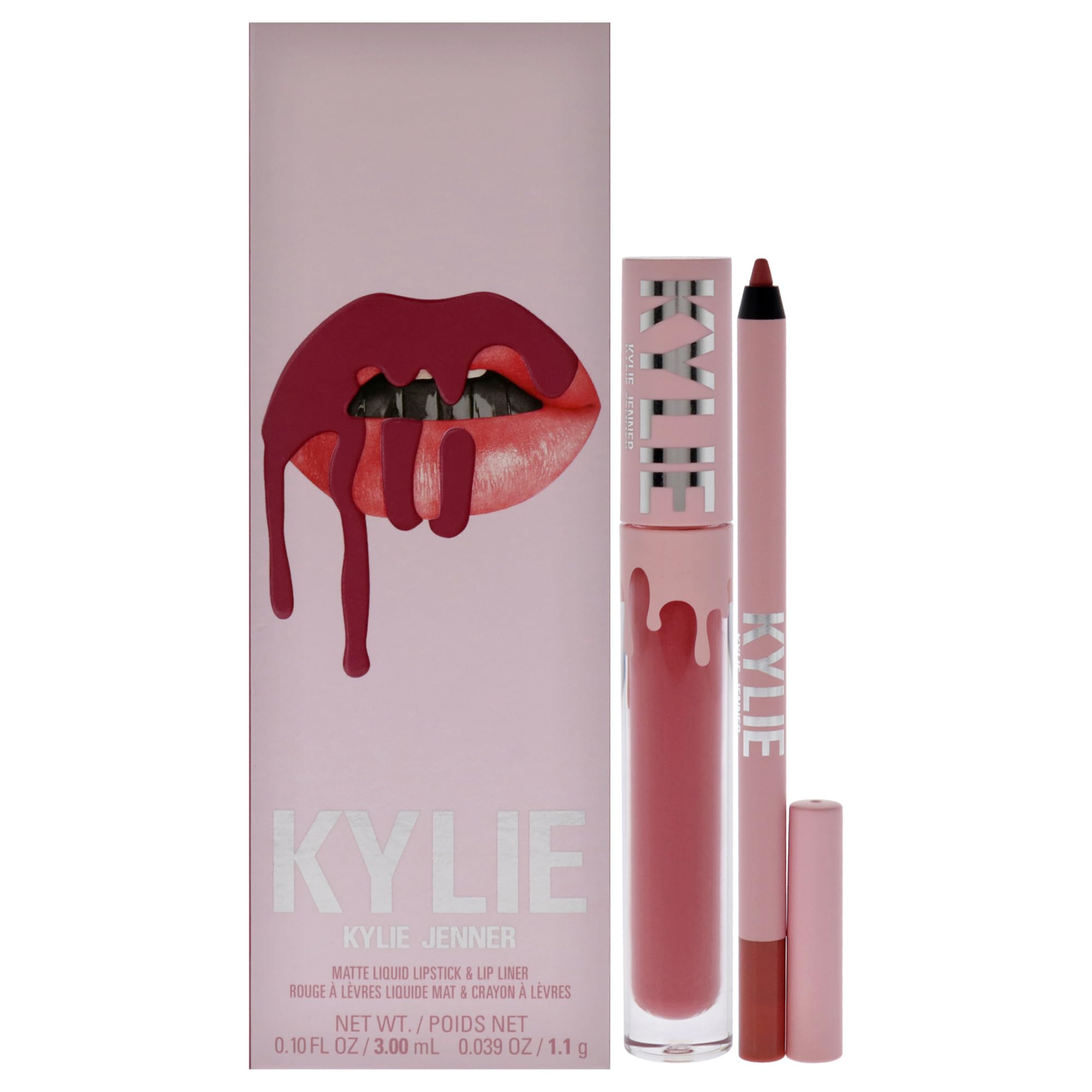 Kylie Cosmetics Matte Lip Kit 302 Snow Way Bae Women 2 Pc Matte Liquid Lipstick Lip Liner
