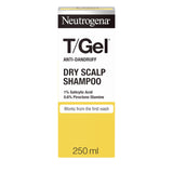 Neutrogena T/Gel Anti-Dandruff Shampoo for Dry Hair - 250ml - Salicylic Acid Formula for Hair Repair