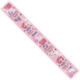 FANCYDRESSCOZ Giant Pink Stork "It's A Girl" Baby Shower Party Banner - Eco-Friendly & Sparkly