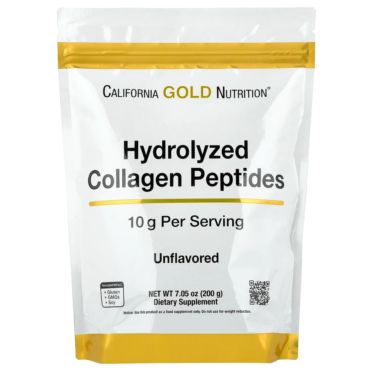 California Gold Nutrition Hydrolyzed Collagen Peptides, Type I & III, Unflavored, 200g