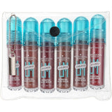 LoveMe Beauty Liquid Lip IV Hydrating Gloss Serum - High Pigment Wet Shine Finish | Up to 12HR Hydration | 6 Pack (0.16 fl. oz/3g Each)
