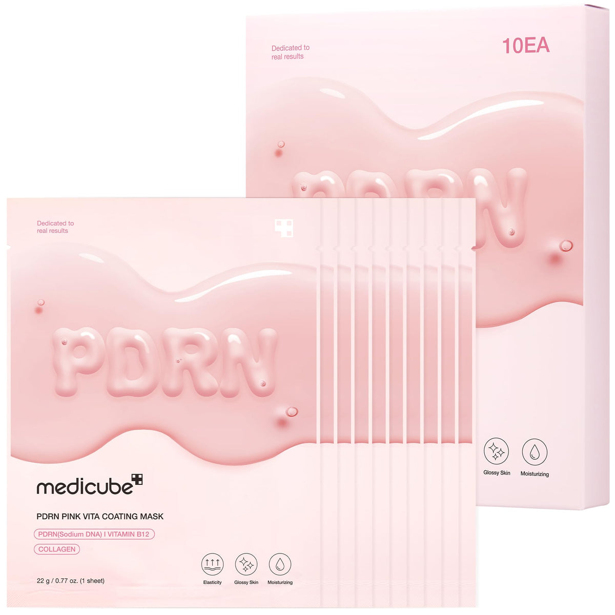 Medicube Salmon DNA PDRN Pink Vita Coating Sheet Mask - Hydration, Firming & Even Skin Tone