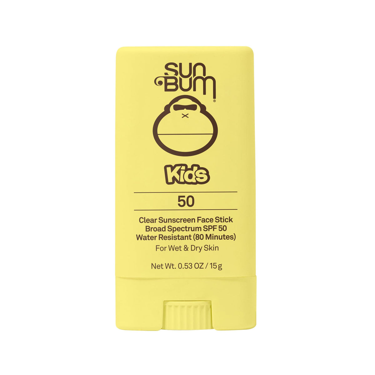 Sun Bum Kids SPF 50 Banana Face Stick, Non-Greasy, Broad Spectrum Sunscreen (Without Octinoxate & Oxybenzone)