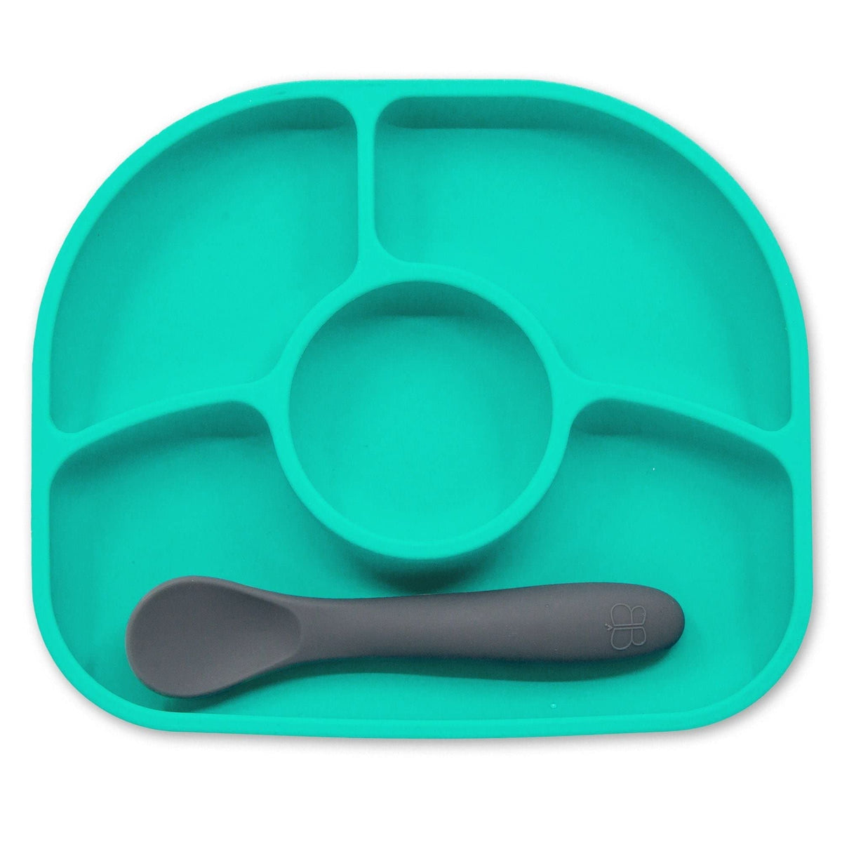 Anti-Spill Silicone Plate & Spoon Set by bblüv Yumi - Leak-Proof Baby Feeding Utensils