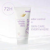 Dove Whole Body Deo Aluminum Free Invisible Cream Deodorant - Coconut & Vanilla, 72H Odor Control, 2.5 oz