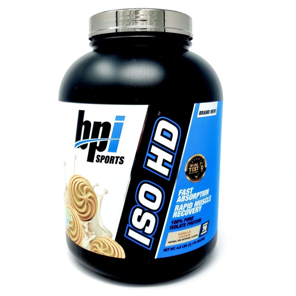 BPI Sports Iso HD 4.9LB Vanilla Cookies Protein Bulk Container