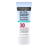 Neutrogena Ultra Sheer Dry-Touch Mineral Sunscreen SPF 30 - Broad-Spectrum UVA/UVB Protection with Titanium Dioxide & Zinc Oxide, Oxybenzone-Free (3.0 fl. oz)