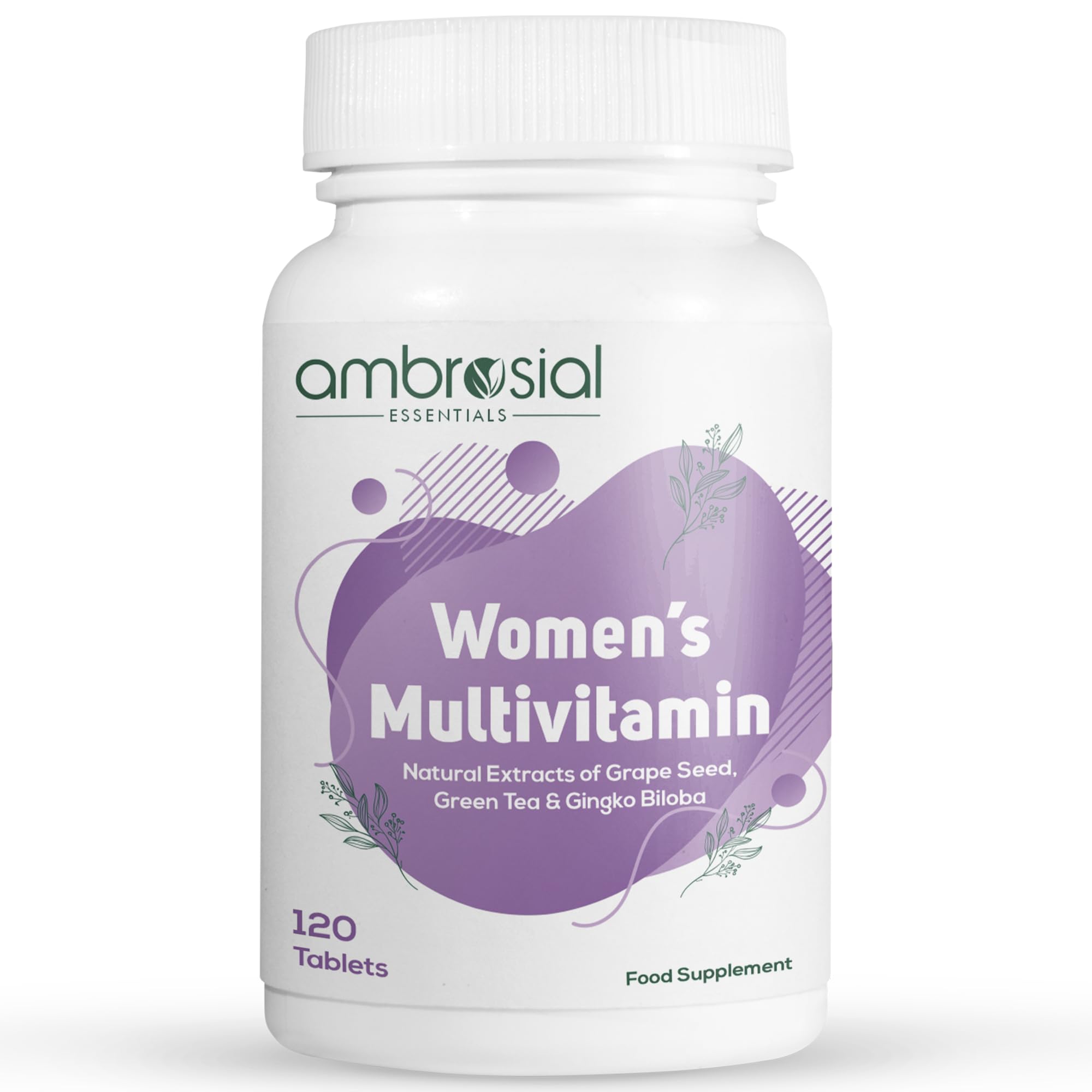 Ambrosial Women's Multivitamin Tablets - 120 Daily Nutrient Pack