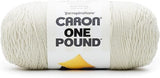"Caron One Pound Off-White Yarn - 2 Pack (16oz Each) - Worsted Weight Acrylic"