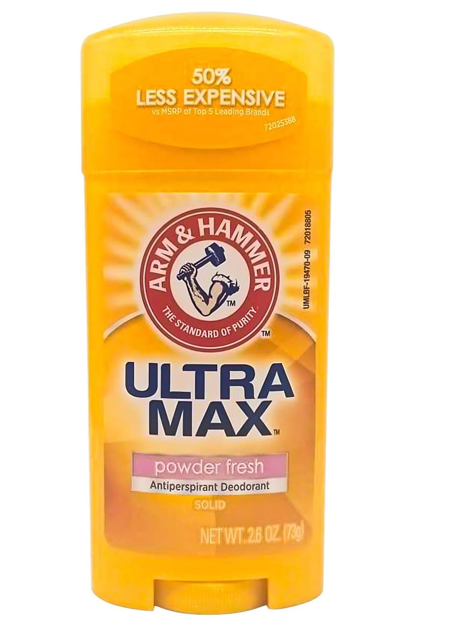 ARM & HAMMER ULTRAMAX Anti-Perspirant Deodorant Solid - Powder Fresh - 2.60 oz