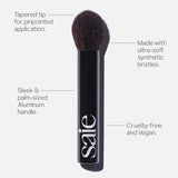 Saie Powder Blush Brush - Fluffy, Tapered Powder Brush for Seamless Application