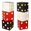 BTFO 6pcs Large Light-Up Dice Box Set - Casino Theme Party Decor for Game Nights