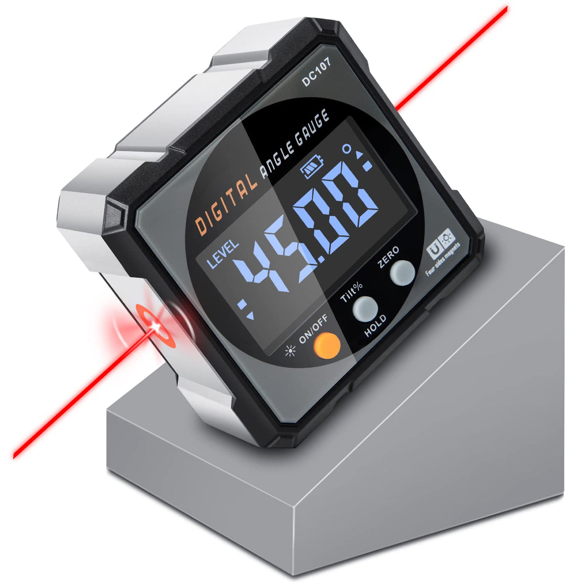 Digital Angle Finder & Magnetic Inclinometer with Electronic Laser