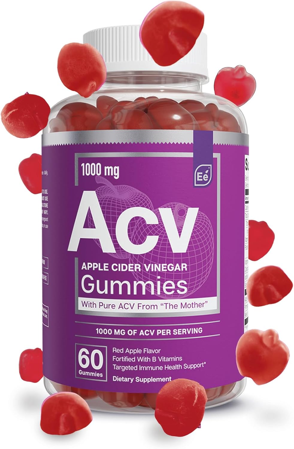 غummies الخل Apple cider vinegar النباتية.