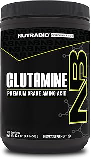 NutraBio L-Glutamine: Pure Amino Acid Powder (500g)