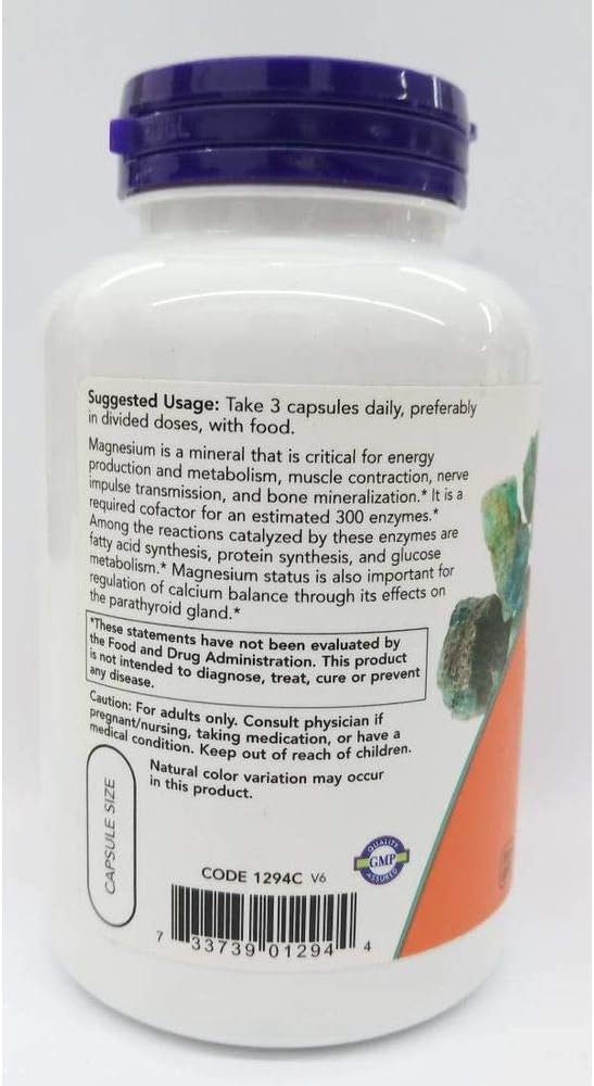 Now Foods, Magnesium Citrate,400 Mg,120 Veg Capsules