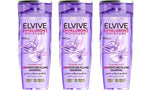 L'Oréal Paris Elvive Hyaluron Moisture 72H Shampoo Pack of 3, 600 ml Each