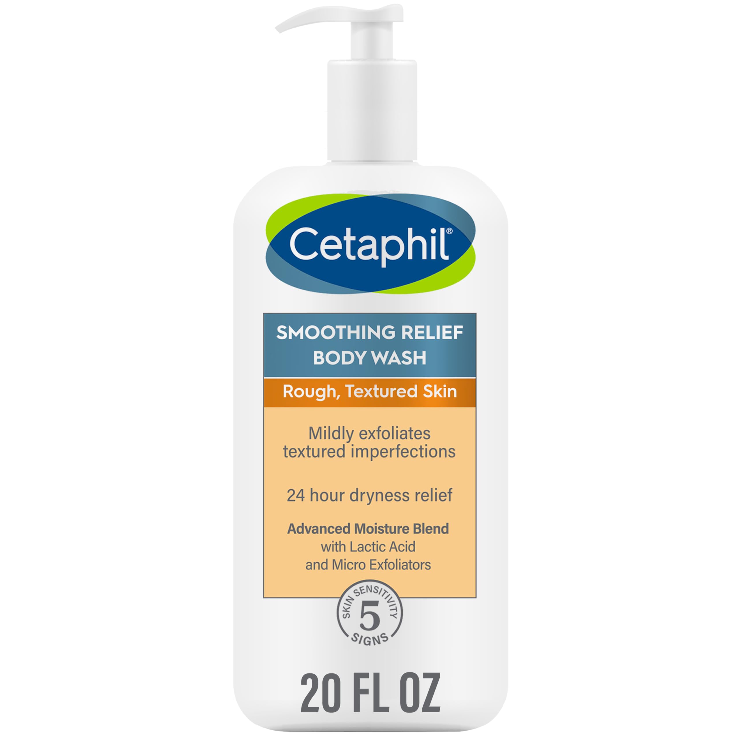 Cetaphil Body Wash, Smoothing Relief Exfoliating - 20 oz - For Sensitive Skin