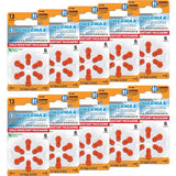 Powermax Size 13 Hearing Aid Batteries (Orange Tab) - 64 Count
