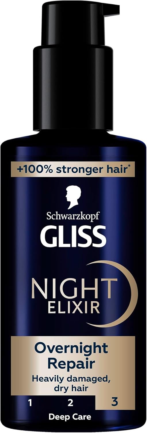 Schwarzkopf Gliss Night Elixir: Overnight Hair Repair Serum, 100ml