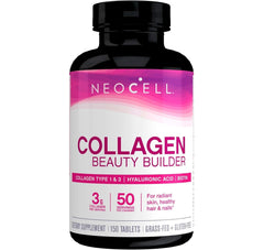 NeoCell Collagen Beauty Builder With Hyaluronic Acid and Biotin, Skin, Hair and Nails Supplement, Includes Antioxidants, Tablet, 150 Count