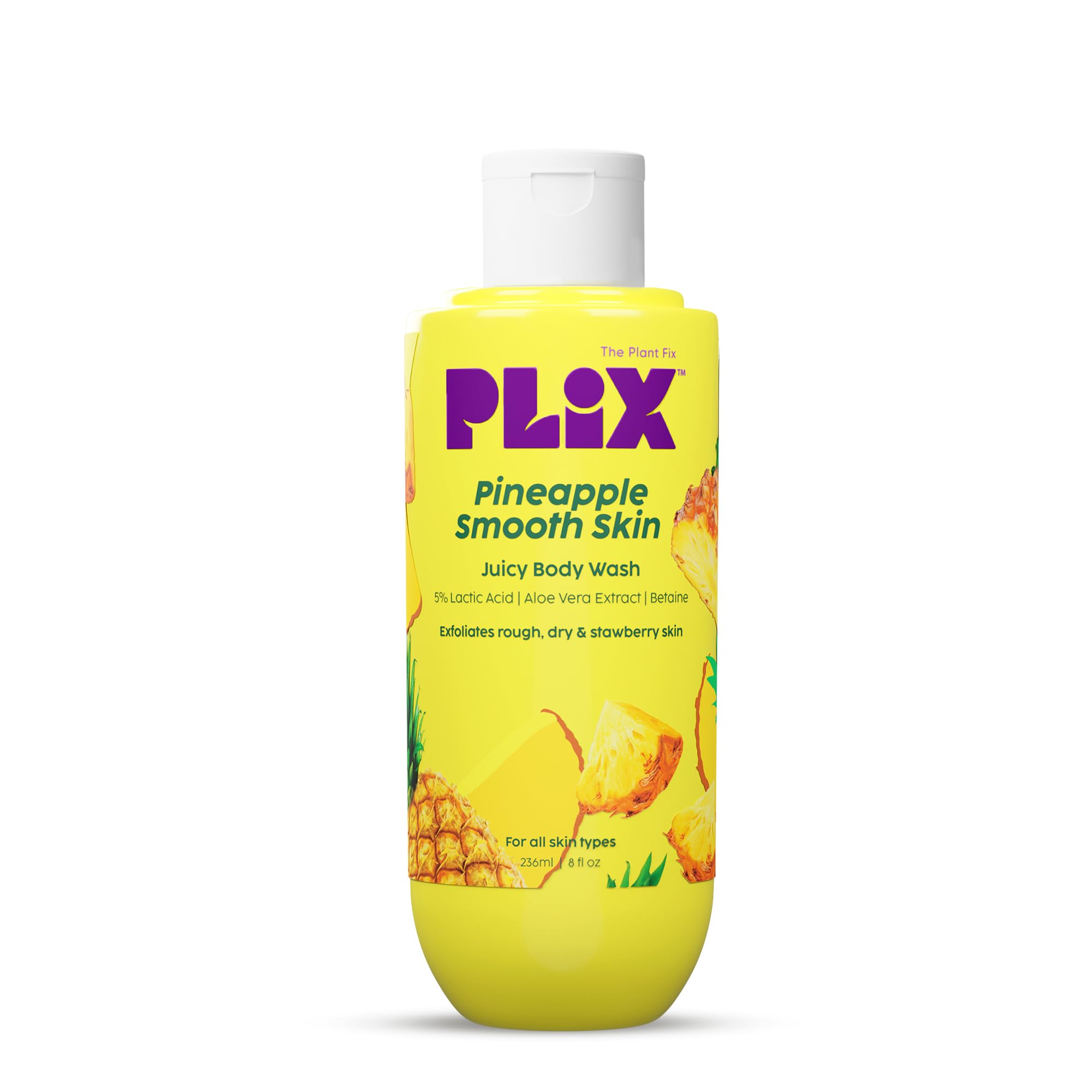 PLIX The Plant Fix Pineapple 5% Lactic Acid Exfoliating Body Wash - 236ml
