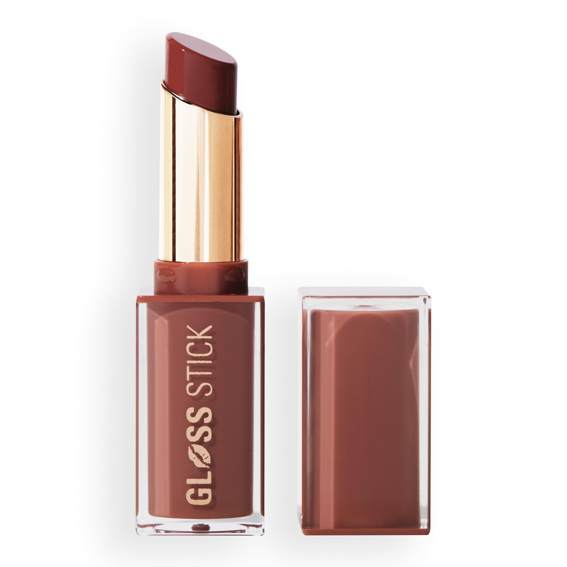 Revolution Pout Lip Gloss - Toffee Nude - Pigmented High Shine Formula with Hyaluronic Acid & Vitamin E