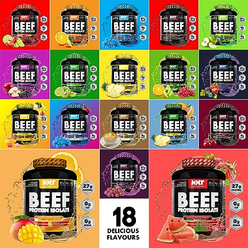 NXT Nutrition Beef Protein Isolate Powder - Ice Blast - 1.8kg - Dairy & Gluten Free - Paleo, Keto Friendly - High Amino Acids