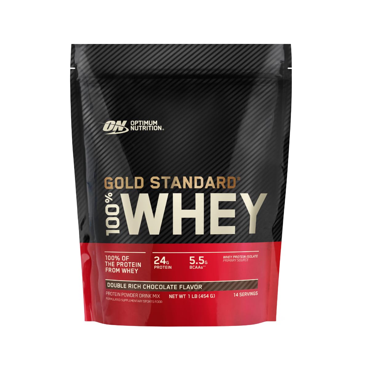 Optimum Nutrition Gold Standard 100% Whey Protein Powder - Double Rich Chocolate, 1 Lb (14 Servings)