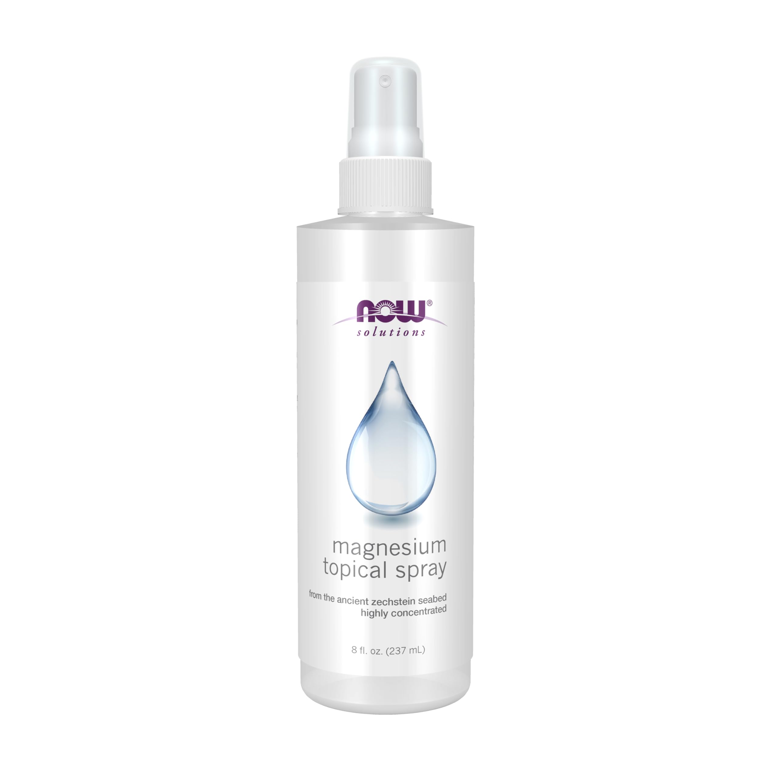 NOW Foods Magnesium Topical Spray - 8 Fl Oz | Ancient Zechstein Seabed, Highly Concentrated