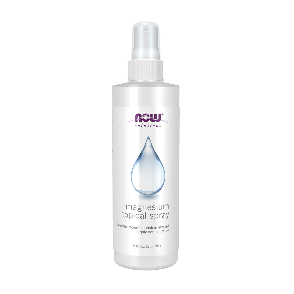 NOW Foods Magnesium Topical Spray - 8 Fl Oz | Ancient Zechstein Seabed, Highly Concentrated